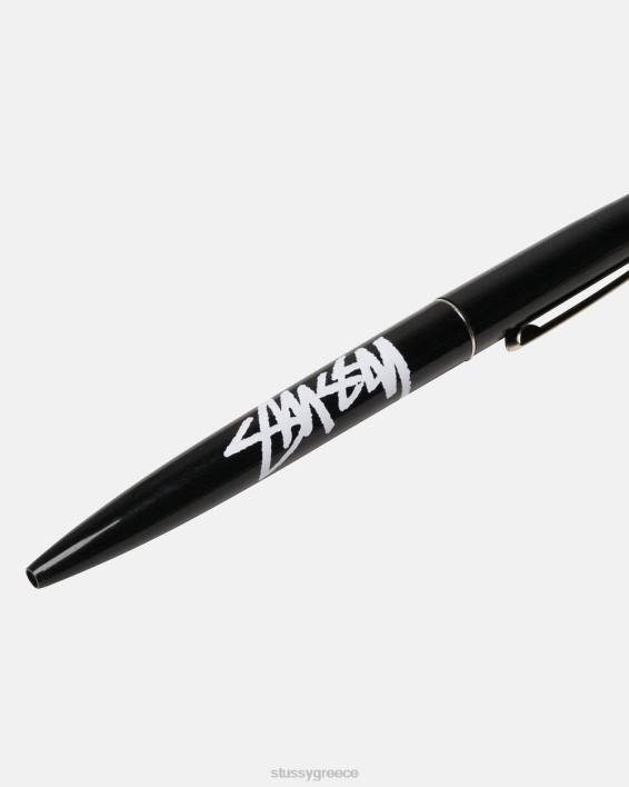 STUSSY BIC Clic Pen Μαύρος Μελανιού Τυπωμένο Λογότυπο 100% ABS