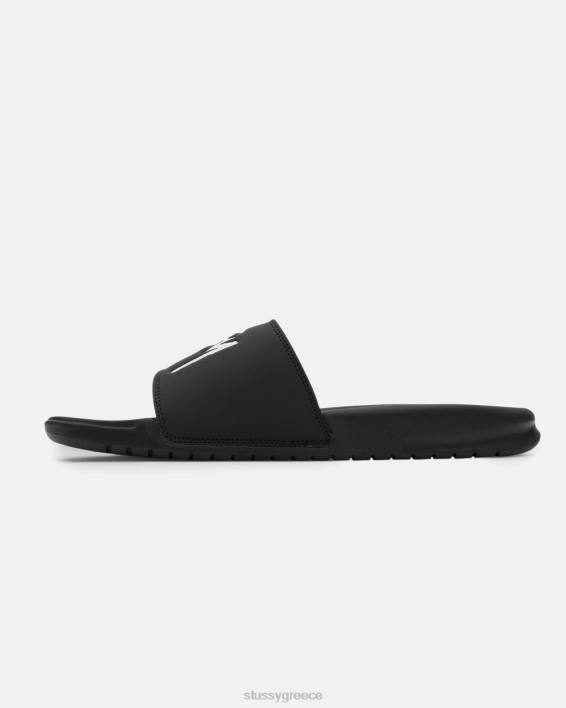 STUSSY X NIKE Μαύρο Λευκό Benassi Slide με Λογότυπο