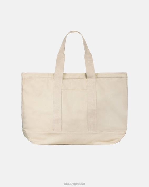 STUSSY πολύ μεγάλη τσάντα Canvas Tote φυσικός καμβά 100 βαμβάκι