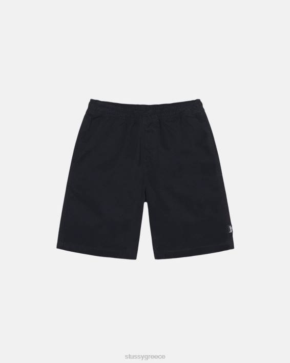 STUSSY μαύρος Berfled Beach Short 100 βουρτσισμένο βαμβακερό twill