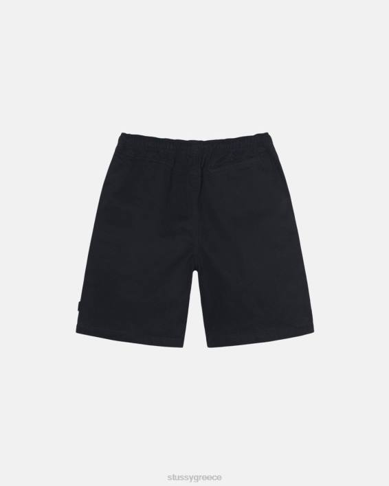 STUSSY μαύρος Berfled Beach Short 100 βουρτσισμένο βαμβακερό twill