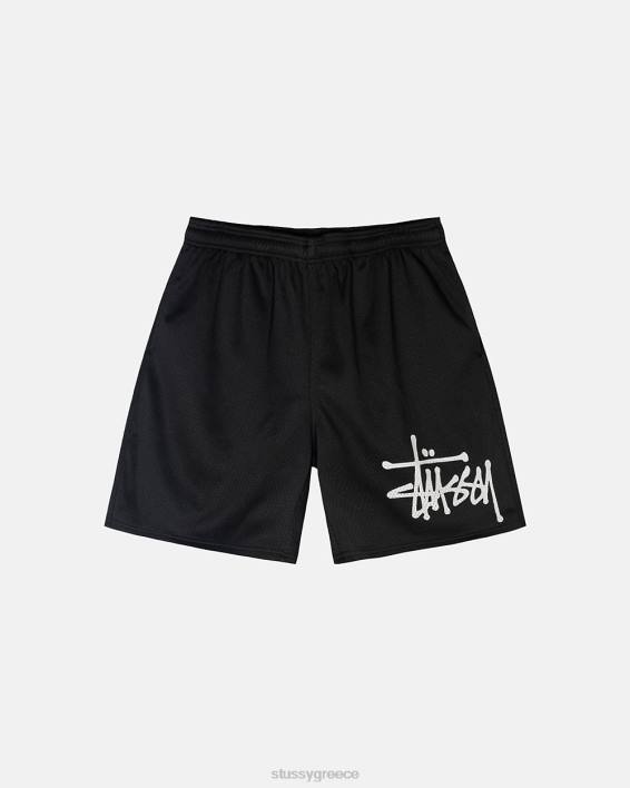 STUSSY μαύρος βασικός πλέγμα σύντομος με διπλή στρώση