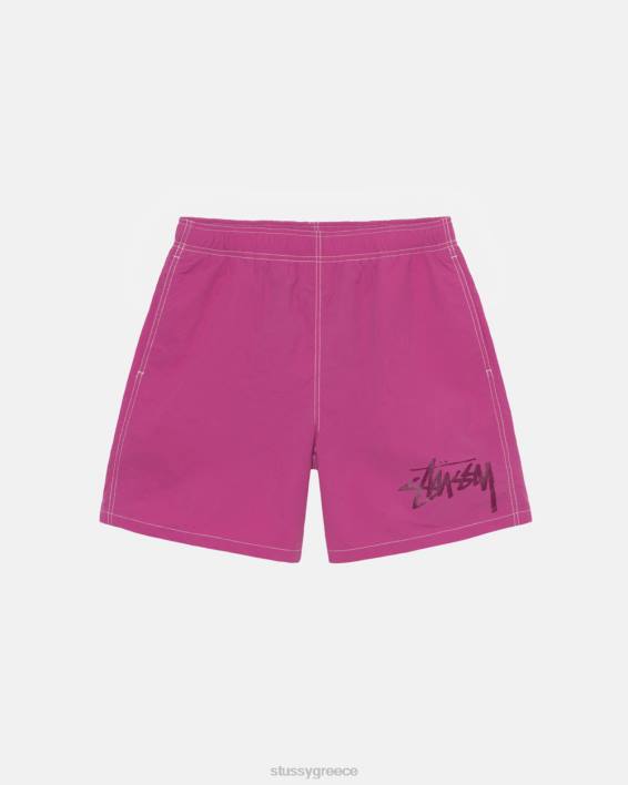 STUSSY ελαφρύ νάιλον σορτς πορφύρας με ραφή αντίθεσης