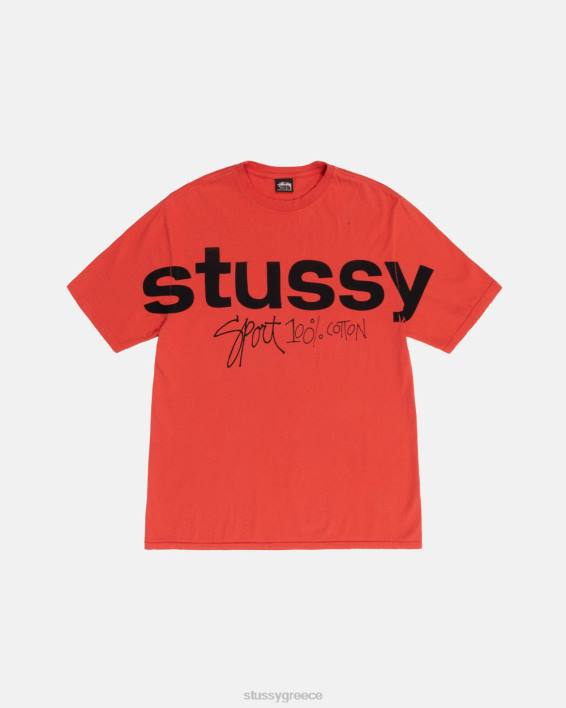 STUSSY ντομάτα βαμμένο μπλουζάκι κοντό μανίκι μοναδικό σχέδιο