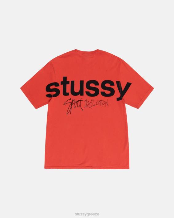 STUSSY ντομάτα βαμμένο μπλουζάκι κοντό μανίκι μοναδικό σχέδιο