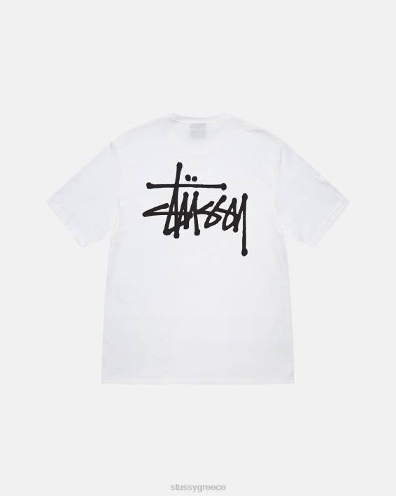 STUSSY λευκό μπλουζάκι κοντό μανίκι κλασικό στυλ