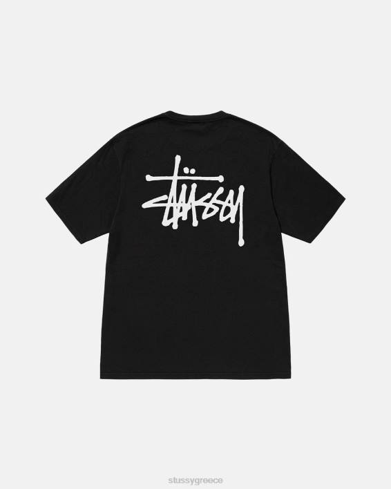 STUSSY μαύρο βαμμένο μπλουζάκι με μοναδικό αποτέλεσμα και στυλ