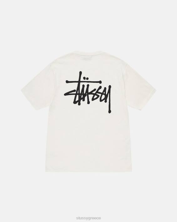 STUSSY φυσικό βαμμένο κοντομάνικο μπλουζάκι μοναδικό χρώμα