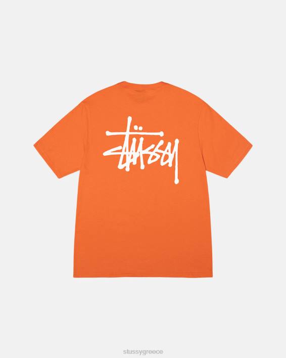 STUSSY κοράλλι κοντομάνικο μπλουζάκι κλασικό στυλ άνετο