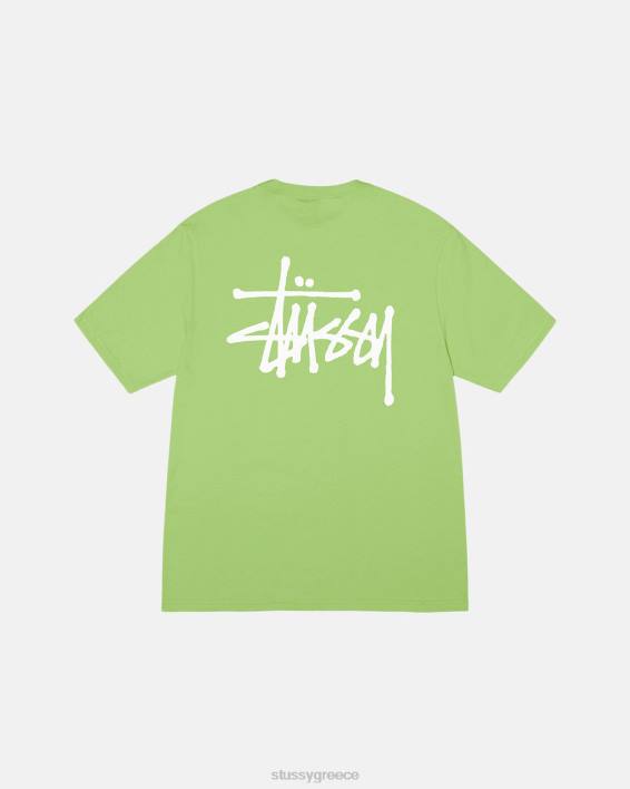 STUSSY τσάι κοντομάνικο μπλουζάκι με στρογγυλή λαιμόκοψη