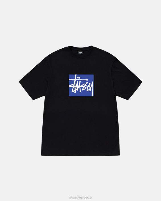 STUSSY μαύρη κοντομάνικη μπλούζα με λαιμόκοψη crewneck