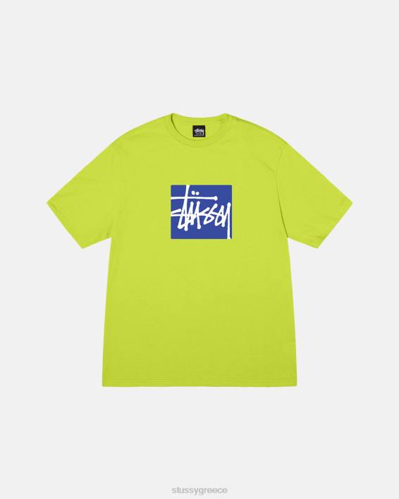 STUSSY κοντομάνικο μπλουζάκι crewneck χρώμα keylime