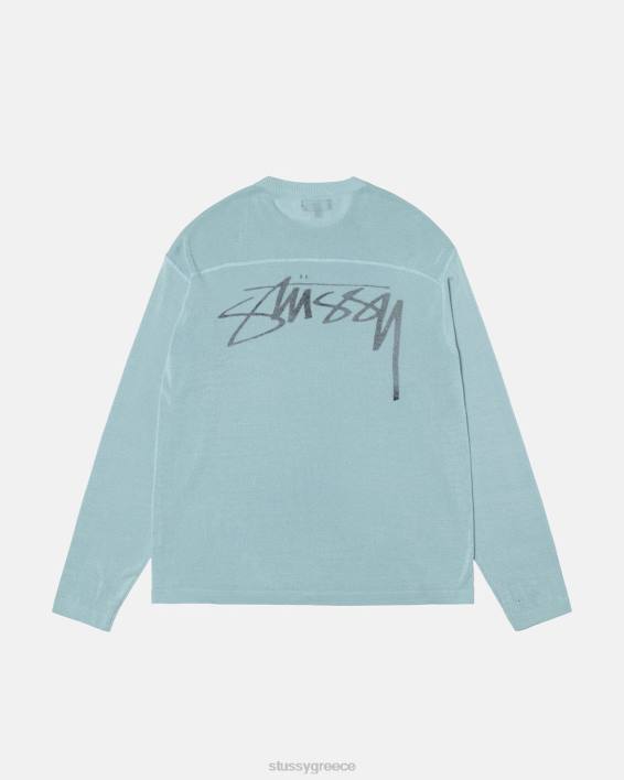 STUSSY ανοικτό ελαφρύ ποδοσφαιρικό μπλουζάκι με λεπτό μανίκι