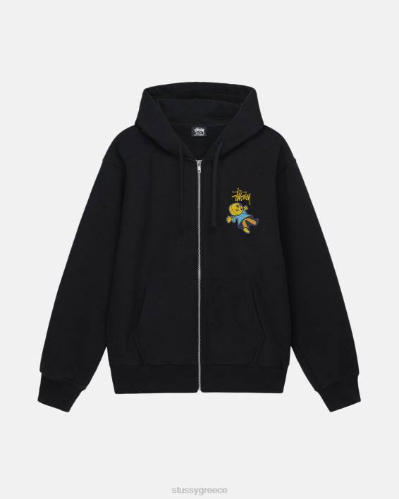 STUSSY μαύρος φούτερ με κουκούλα Dollie Zip Hoodie βαμβάκι πολυεστέρας