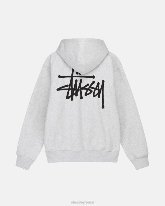 STUSSY τέφρα Χέδερ φούτερ με κουκούλα και φερμουάρ