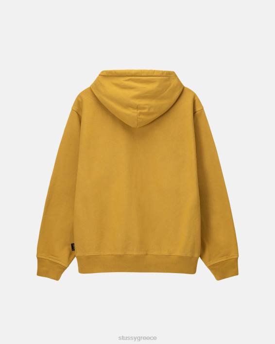 STUSSY χρυσός βαμμένος φλις hoodie μοναδικό αποτέλεσμα 100% βαμβάκι