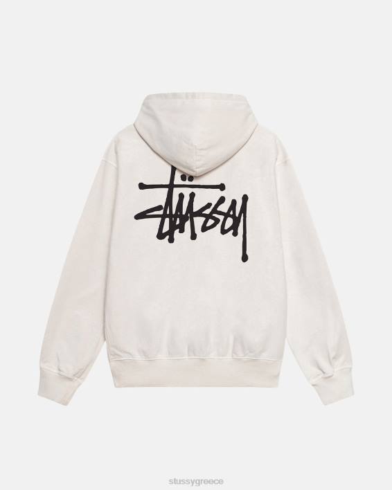 STUSSY φυσικός βαμμένος hoodie με κουκούλα 100% βαμβάκι