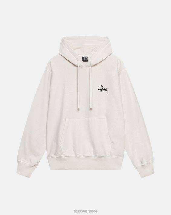 STUSSY φυσικός βαμμένος hoodie με κουκούλα 100% βαμβάκι