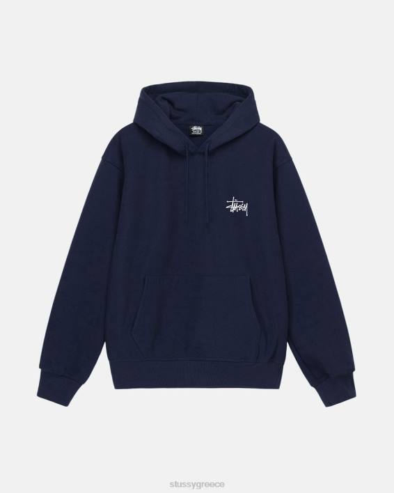 STUSSY ναυτικό hoodie μακρυμάνικο 75% βαμβάκι 25% πολυεστέρας