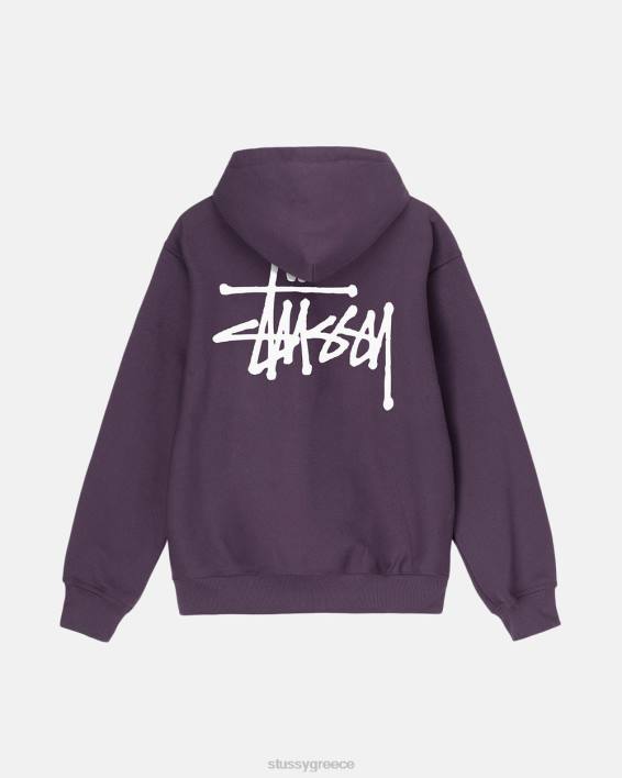 STUSSY σταφύλι βασικό hoodie μακρυμάνικο κουκούλα βαμβάκι πολυεστέρας