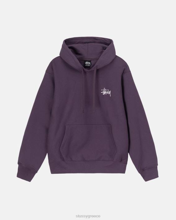 STUSSY σταφύλι βασικό hoodie μακρυμάνικο κουκούλα βαμβάκι πολυεστέρας