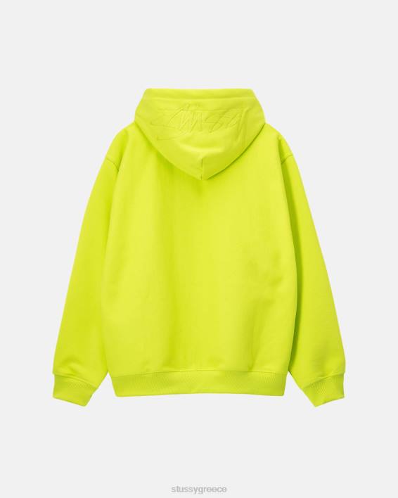 STUSSY χαλαρό φούτερ με κουκούλα keylime πίσω Applique