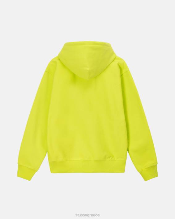 STUSSY κουκούλα keylime μακρυμάνικη με βαμβάκι και πολυεστέρα