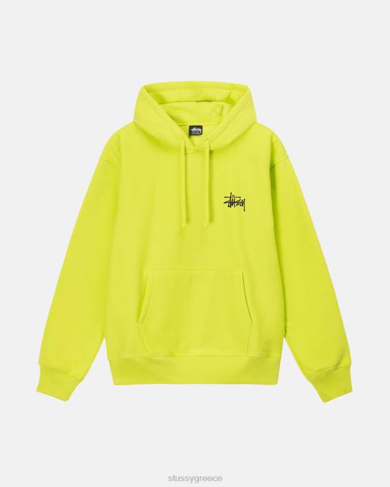 STUSSY keylime κουκούλα μακρυμάνικη με βαμβάκι και πολυεστέρα