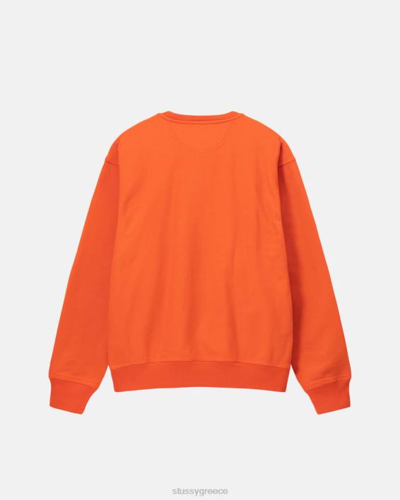 STUSSY πορτοκαλί crewneck από fleece με χαλαρή εφαρμογή