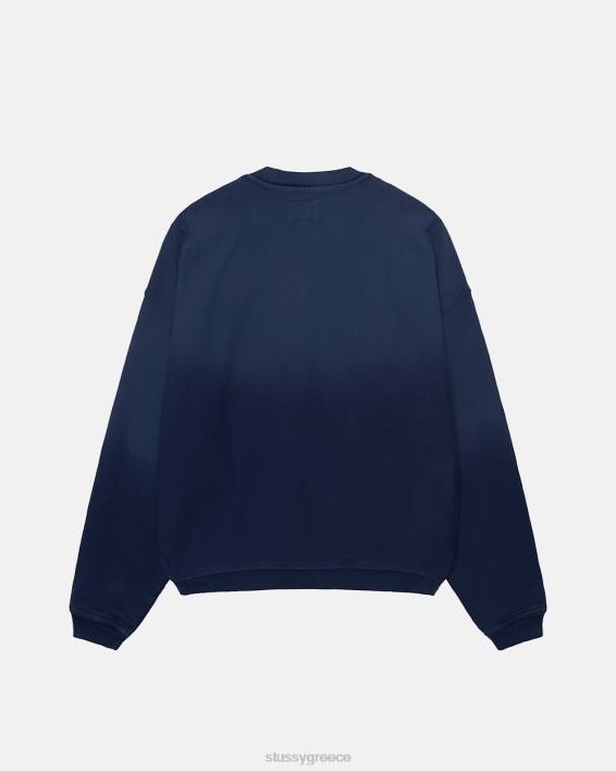 STUSSY υπερμεγέθη φλις crewneck με ξεθωριασμένο ήλιο