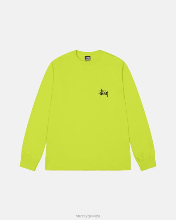 STUSSY keylime μακρυμάνικο μπλουζάκι με στρογγυλή λαιμόκοψη