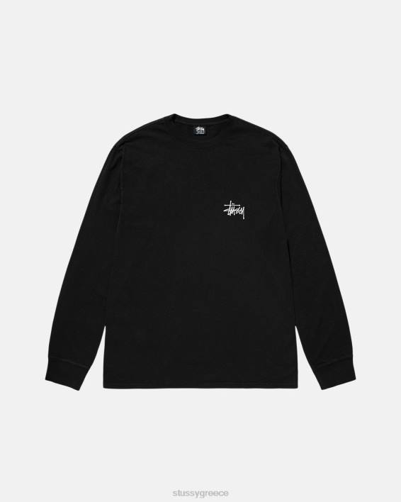 STUSSY μαύρο βαμμένο longsleeve crewneck t-shirt μοναδικό αποτέλεσμα