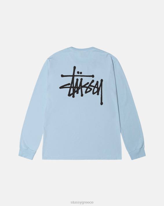 STUSSY μακρυμάνικο μπλουζάκι γαλάζιο ουρανό μοναδικό σχέδιο