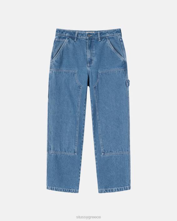 STUSSY μπλε Διπλό γόνατο Denim Παντελόνι Εργασίας Μέγεθος 32