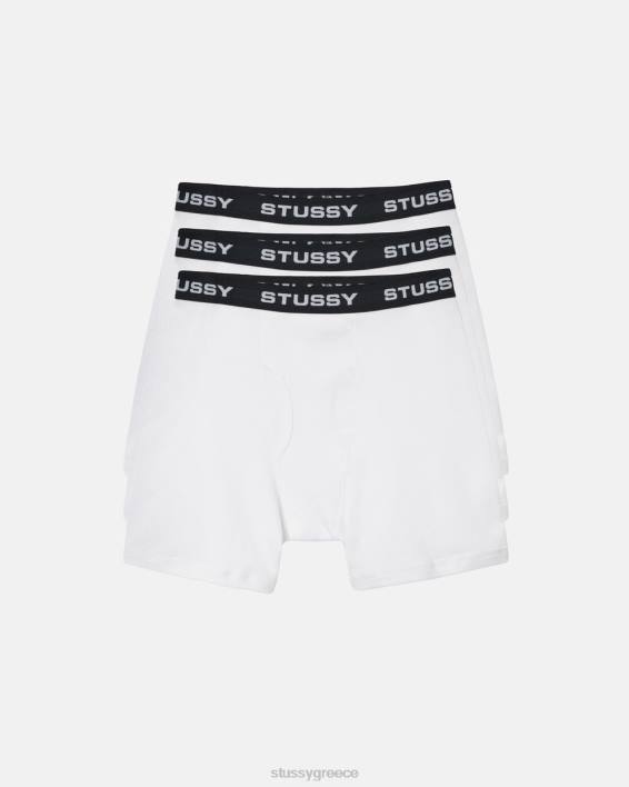 STUSSY λευκό Μπόξερ Σλιπ 3 Πακέτο Ανδρικών Εσωρούχων