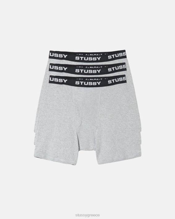 STUSSY γκρίζο Μπόξερ Σλιπ Ανδρικό Πακέτο 3 Τεμαχίων