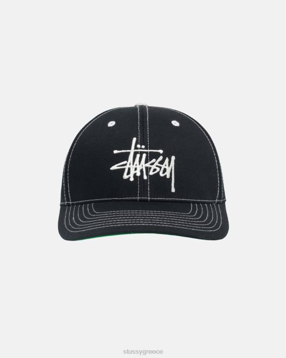 STUSSY Μαύρο Χαμηλό Καπάκι 100% Βαμβάκι Με Ετικέτα