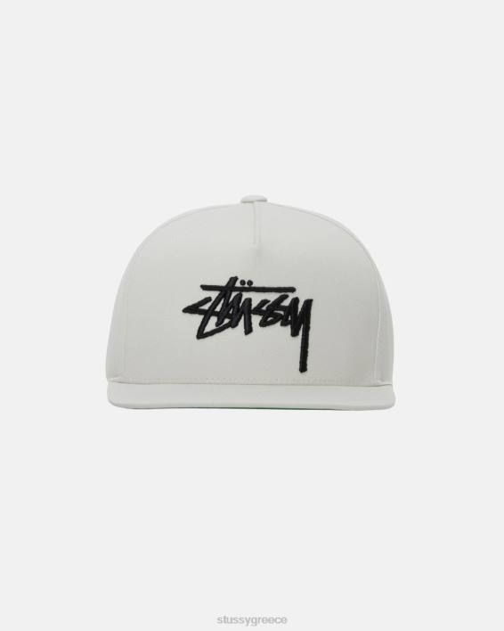 STUSSY λευκό κλασικό καπάκι 5-panel snapback με καπάκι κορώνας