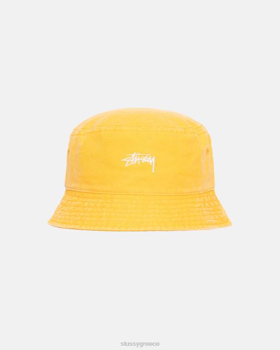 STUSSY χρυσό καπέλο κουβάδων 100% βαμβάκι μέγεθος m l xl