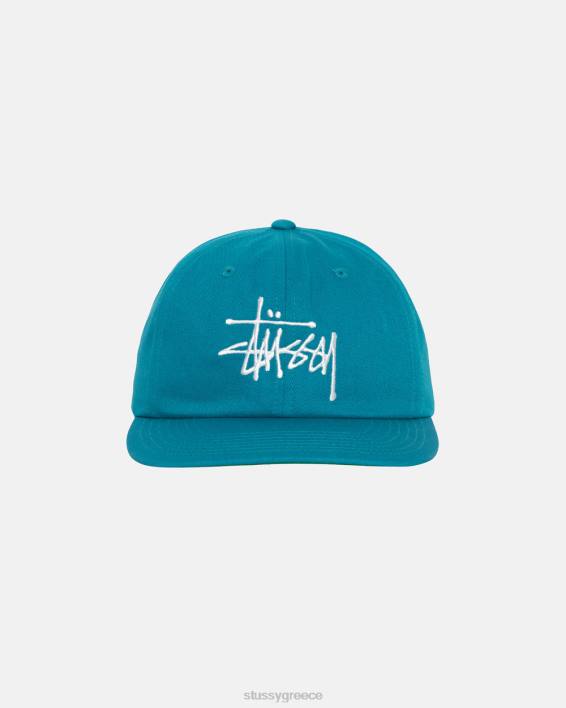 STUSSY βάσκας καπέλο strapback από βαμβάκι σε μαύρο χρώμα