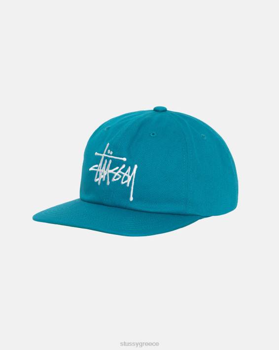 STUSSY βάσκας καπέλο strapback από βαμβάκι σε μαύρο χρώμα