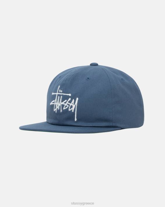 STUSSY καπέλο strapback από σχιστόλιθο σε βαμβάκι 100%