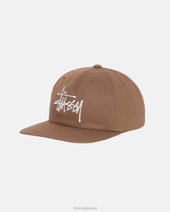 STUSSY βασικό καπάκι strapback από βαμβάκι σε μαύρο χρώμα